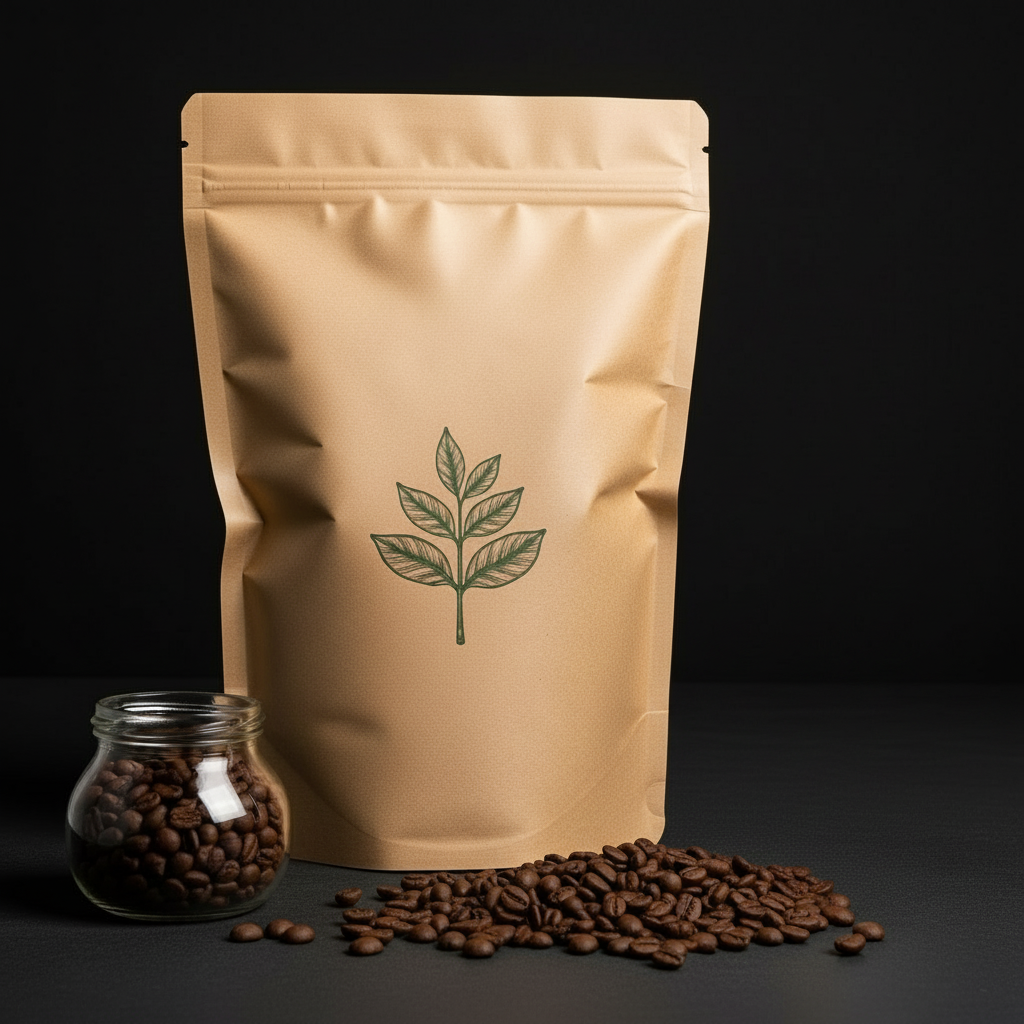 2025年のコーヒーパッケージトレンドと、小ロットでも対応可能なスピードパックのソリューション ｜チャック付きスタンドパウチ（クラフト）にフルカラー印刷