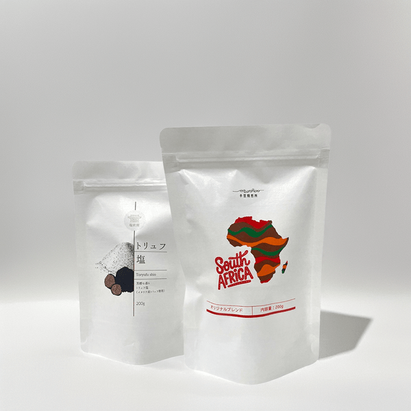 チャック付きスタンドバッグ - 白色クラフト