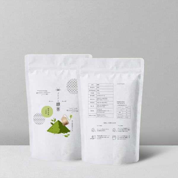 食品表示　お茶　イラスト付き - speedpack